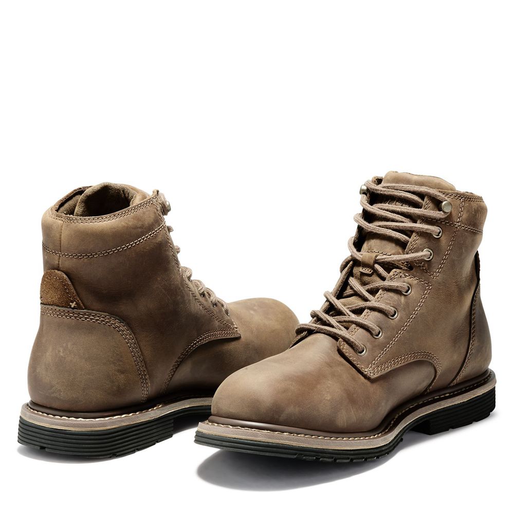 Timberland Pro Μποτακια Ανδρικα Καφε - Millworks 6\" Soft Toe - Greece 7296813-FC